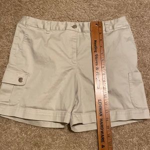 Petite Sophisticate size 12P Light Stone Chino Shorts